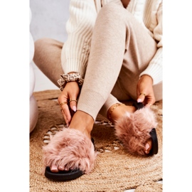 PM1 Chaussons Avec Fourrure, Caoutchouc Dirty Pink Pollie rose 4