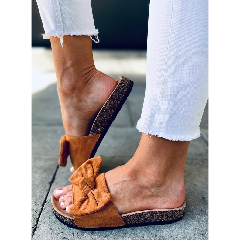 Chaussons en liège Kiara Camel brun 2