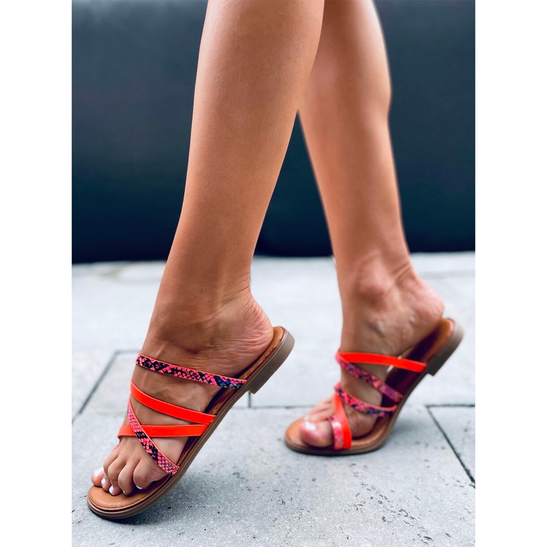 Chaussons femme Nigelle Orange 2