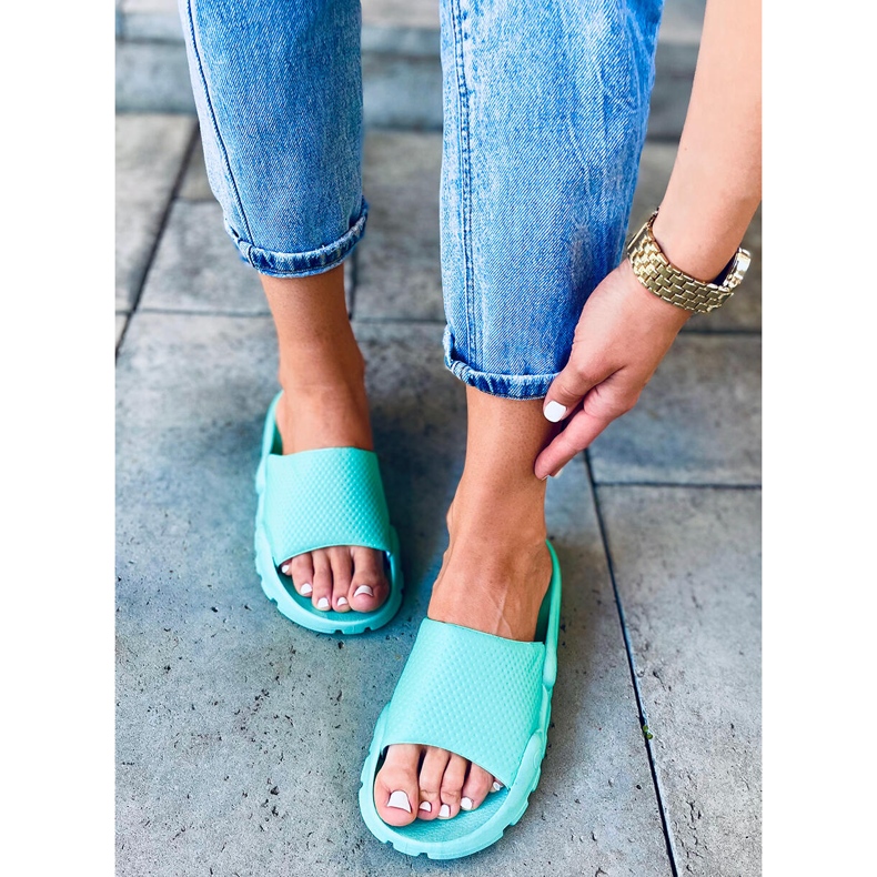 Pantoufles femme Wind Green vert 1