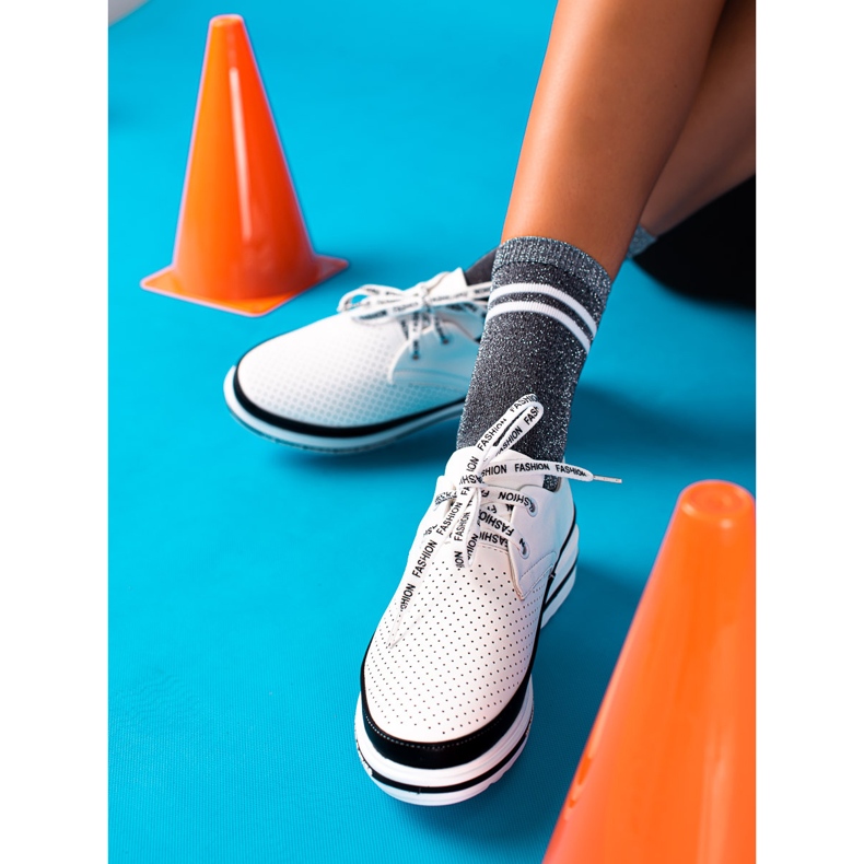 ARTIKER Chaussures de mode en cuir blanc noir 1