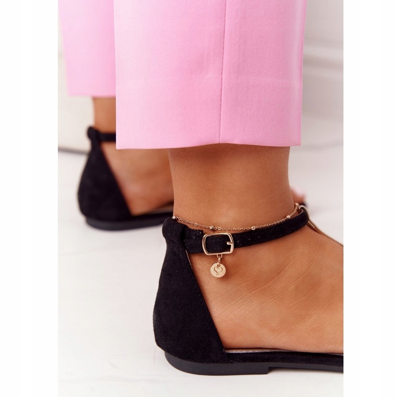 S.Barski Sandales élégantes en daim S. Bararski 541-7 Noir le noir 4