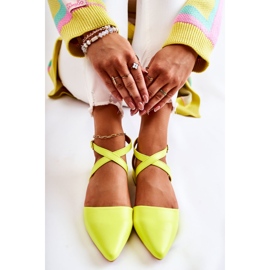 WS1 Escarpins En Cuir Sur Talons Bas Jaune Giovanna multicolore 6