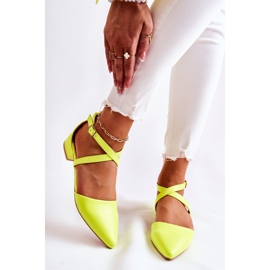 WS1 Escarpins En Cuir Sur Talons Bas Jaune Giovanna multicolore 1