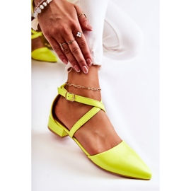WS1 Escarpins En Cuir Sur Talons Bas Jaune Giovanna multicolore 4