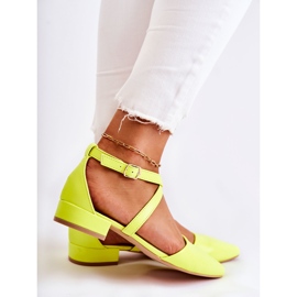 WS1 Escarpins En Cuir Sur Talons Bas Jaune Giovanna multicolore 2