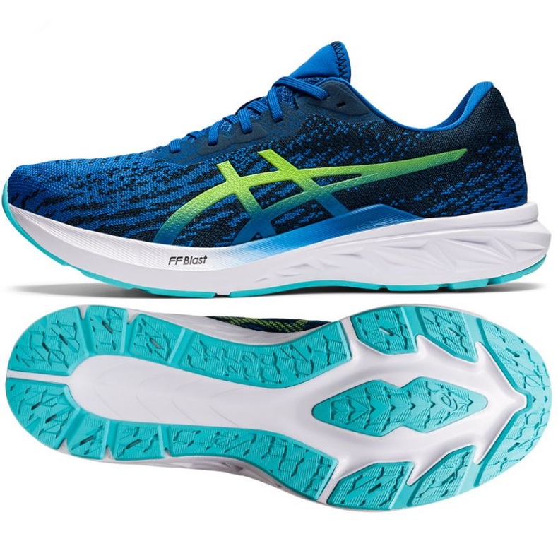 Asics Dynablast 2 M 1011B205 402 chaussures de course bleu vert 1
