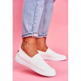 Baskets blanches pour femmes Baskets à enfiler Big Star FF274A608 2