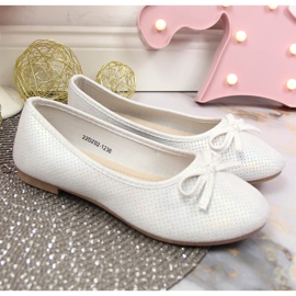 Ballerines fille à nœud blanc eVento blanche multicolore 2