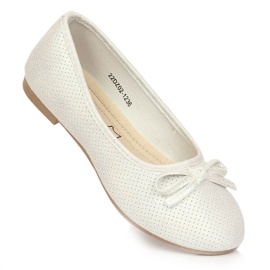 Ballerines fille à nœud blanc eVento blanche multicolore 1