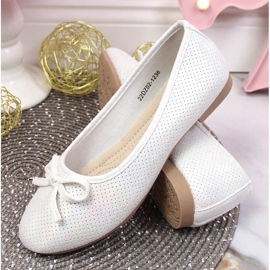 Ballerines fille à nœud blanc eVento blanche multicolore 5