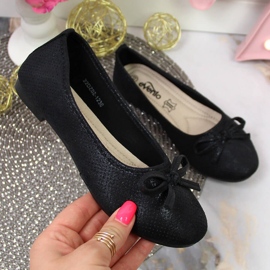 Ballerines fille avec nœud noir eVento le noir 2