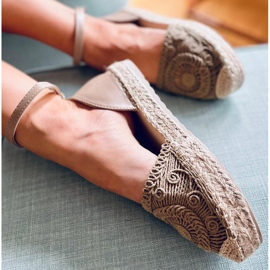 Espadrilles ajourées Jasmine Kaki beige 4
