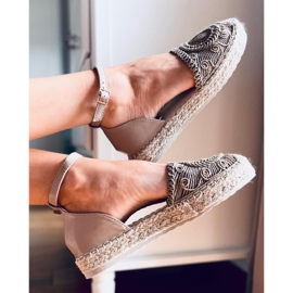 Espadrilles ajourées Jasmine Kaki beige 5
