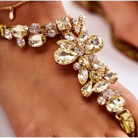 PG2 Sandales Tongs Femme Avec Cubic Zirconia Jaune Ivanne brun 6