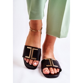 PG1 Chaussons Femme Classiques En Cuir Avec Ornement Maren Noir le noir 1 PG1 Chaussons Femme Classiques En Cuir Avec Ornement Maren Noir le noir 1