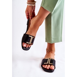 PG1 Chaussons Femme Classiques En Cuir Avec Ornement Maren Noir le noir 2 PG1 Chaussons Femme Classiques En Cuir Avec Ornement Maren Noir le noir 2