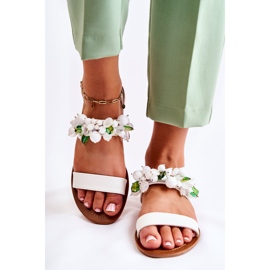 WS1 Sandales à la mode avec des perles Hally blanches 3