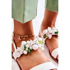 WS1 Sandales à la mode avec des perles Hally blanches 8