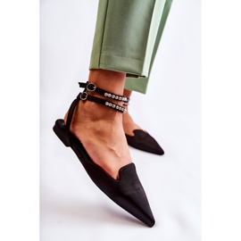 WS1 Sandales pour femmes Amisha noires à bout pointu 1