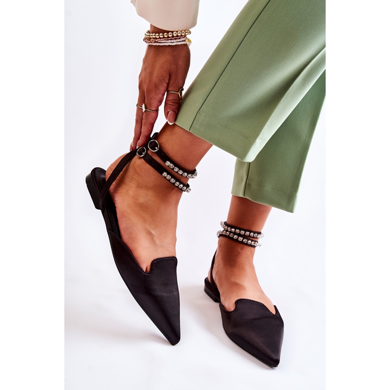 WS1 Sandales pour femmes Amisha noires à bout pointu le noir 2 WS1 Sandales pour femmes Amisha noires à bout pointu le noir 2