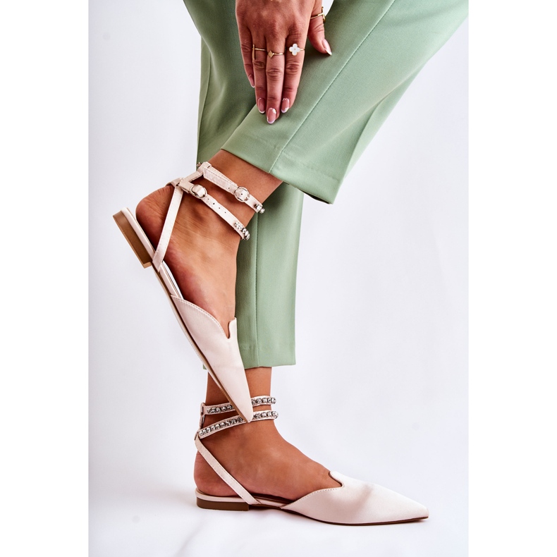 WS1 Sandales à bout beige pour femmes Amisha 2 WS1 Sandales à bout beige pour femmes Amisha 2