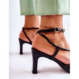 Sandales Laquées Noires Classiques Sur Talon Milani le noir 1