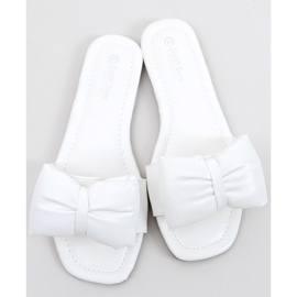 Babouches Mili White à nœud blanche 1 Babouches Mili White à nœud blanche 1