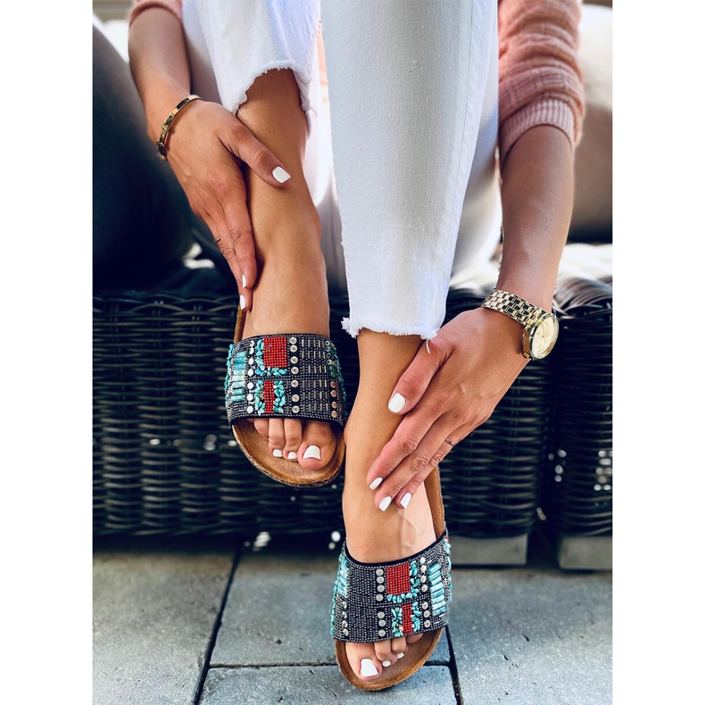 Chaussons en liège noir Taida 2