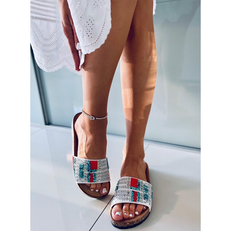 PA1 Chaussons en liège blanc Taida blanche 2