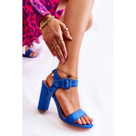 WT1 Sandales Nelia en daim bleu classique 8