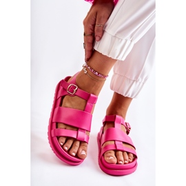 WS1 Sandales Sur La Plateforme Fuchsia Tessy rose 1