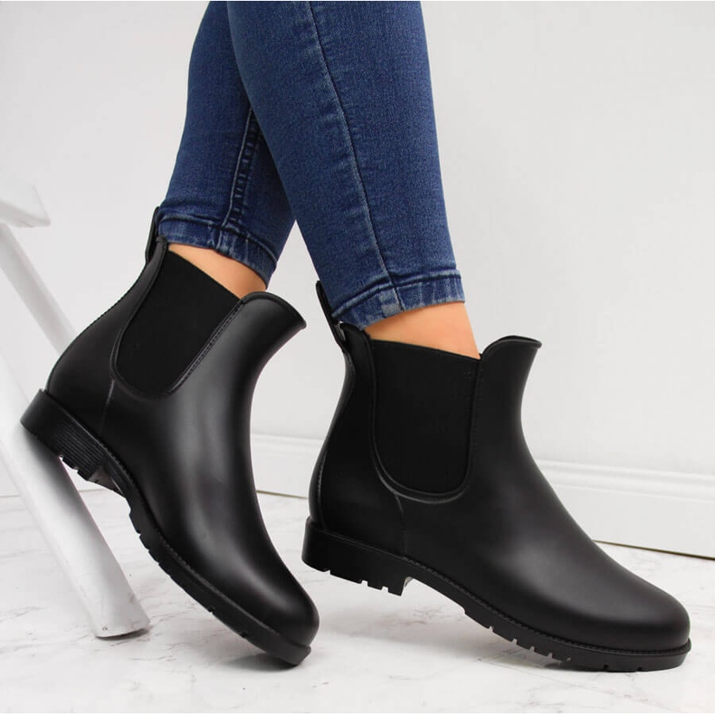 American Club Bottes noires pour femmes, bottes mates kal15 / 22 2