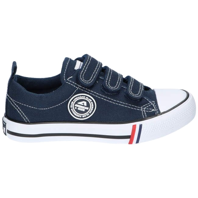 American Club Baskets velcro bleu marine American LH33 2
