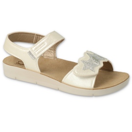 Sandales enfants Befado 068Y003 blanches avec une étoile 1