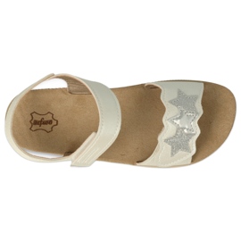 Sandales enfants Befado 068Y003 blanches avec une étoile 4
