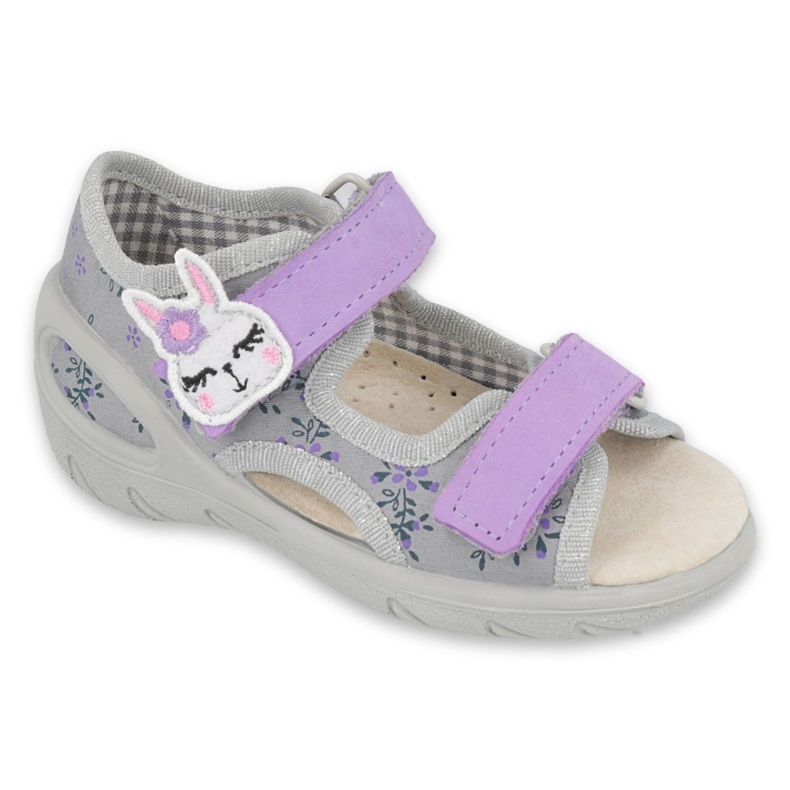 Befado chaussures pour enfants pu 065P150 violet gris 4