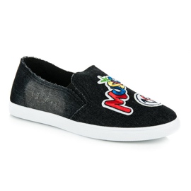 Slipons avec patchs le noir 2