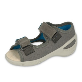 Befado chaussures pour enfants pu 065P166 bleu gris 1 Befado chaussures pour enfants pu 065P166 bleu gris 1