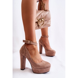 WS1 Escarpins en daim sur la plateforme beige Gottie 4