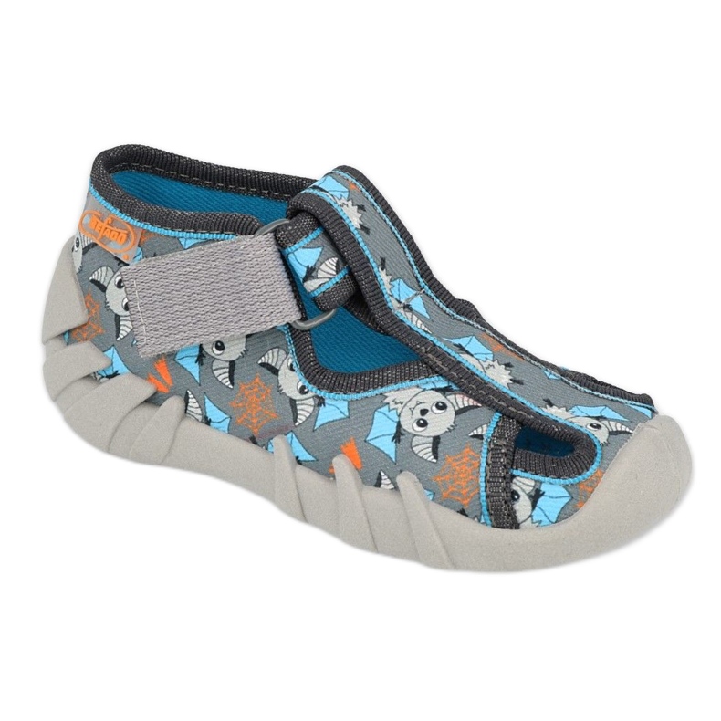 Chaussons enfants Befado 190P104 gris-bleu 1