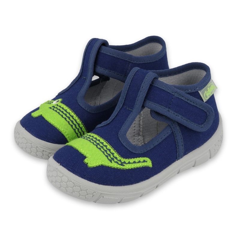 Chaussures enfant Befado 531P083 bleu marine vert 1