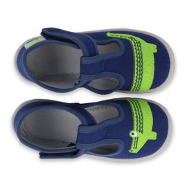 Chaussures enfant Befado 531P083 bleu marine vert 3