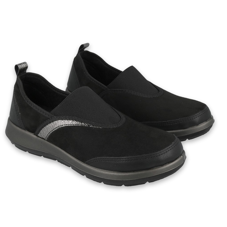 Chaussures femme Befado 156D006 le noir argent 5