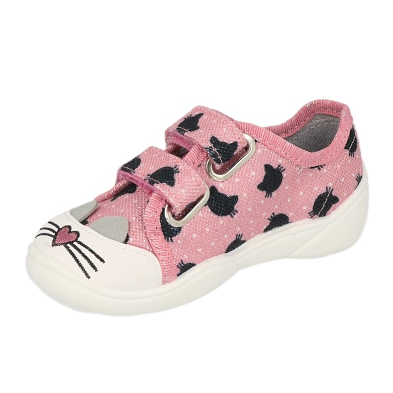 Befado chaussures pour enfants 907P150 CHATS noir rose argent 1