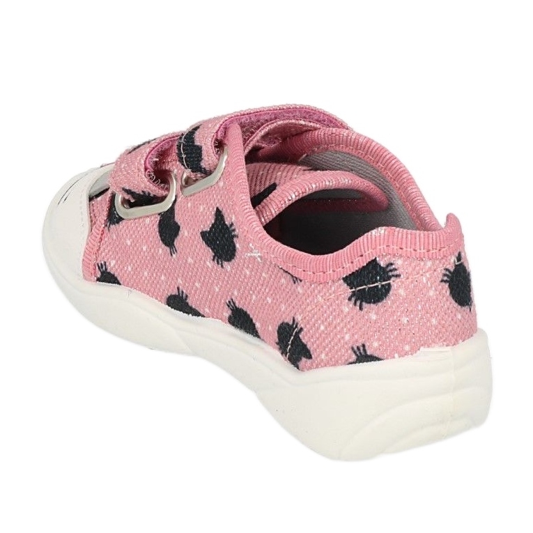 Befado chaussures pour enfants 907P150 CHATS noir rose argent 2