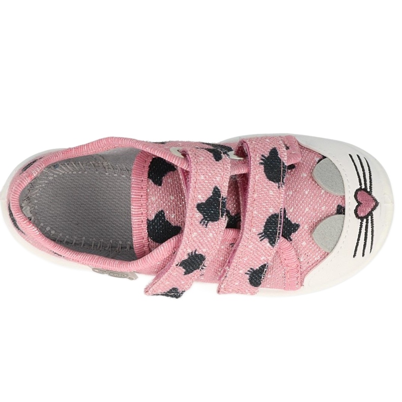 Befado chaussures pour enfants 907P150 CHATS noir rose argent 3