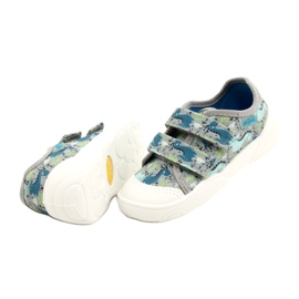 Befado chaussures pour enfants 907P156 Dino bleu gris vert 5