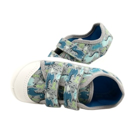 Befado chaussures pour enfants 907P156 Dino bleu gris vert 4