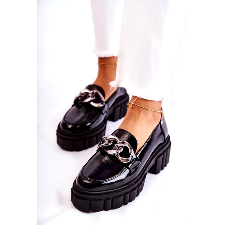 Mocassins Femme Mocassins Cuir Noir Laura Messi 2339 3